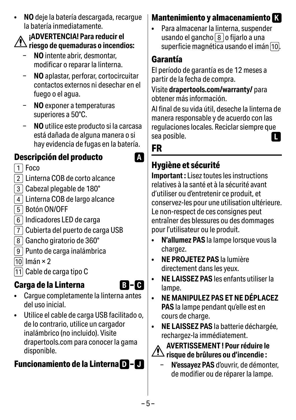 Datasheet page 5