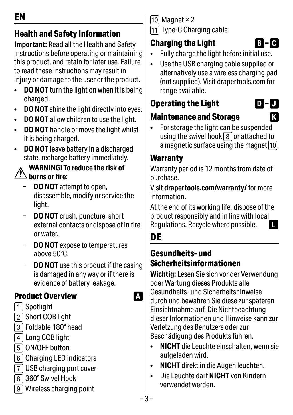 Datasheet page 3