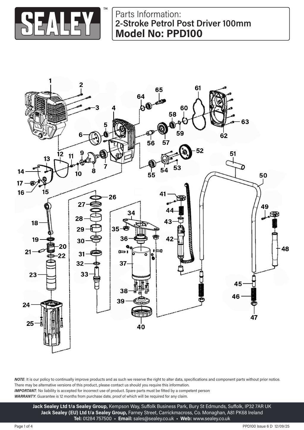 Datasheet page 1