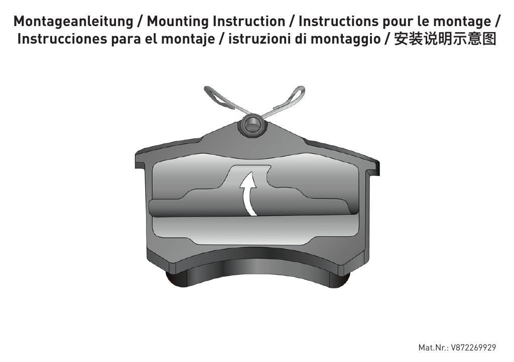 Fitting instructions page 1 of 1