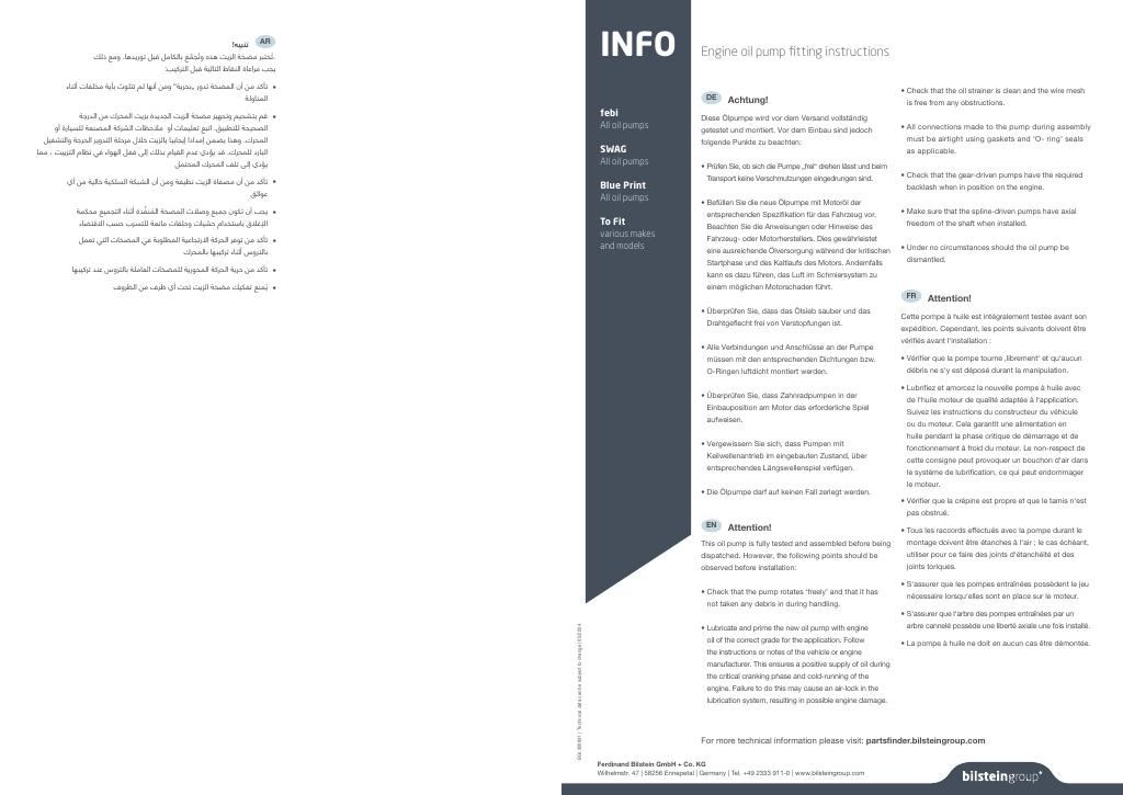 Service information page 1 of 2