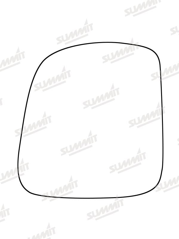 Summit Stick-On Commercial Mirror Glass fits VW Caddy 06 on / T5 Caravelle 03 on RHS