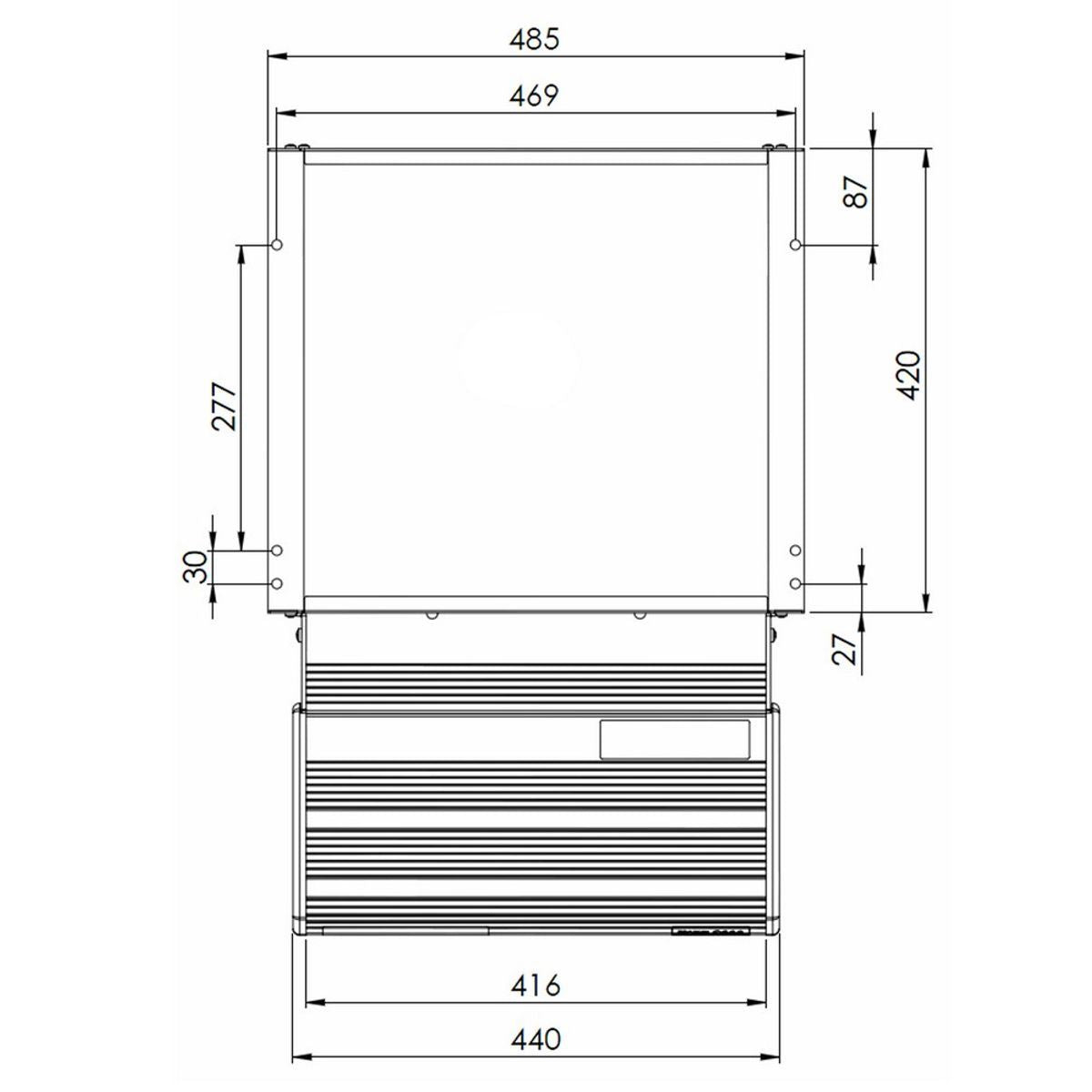 Electric Single Step Sliding Motion 440mm - Electric Step for Motorhomes