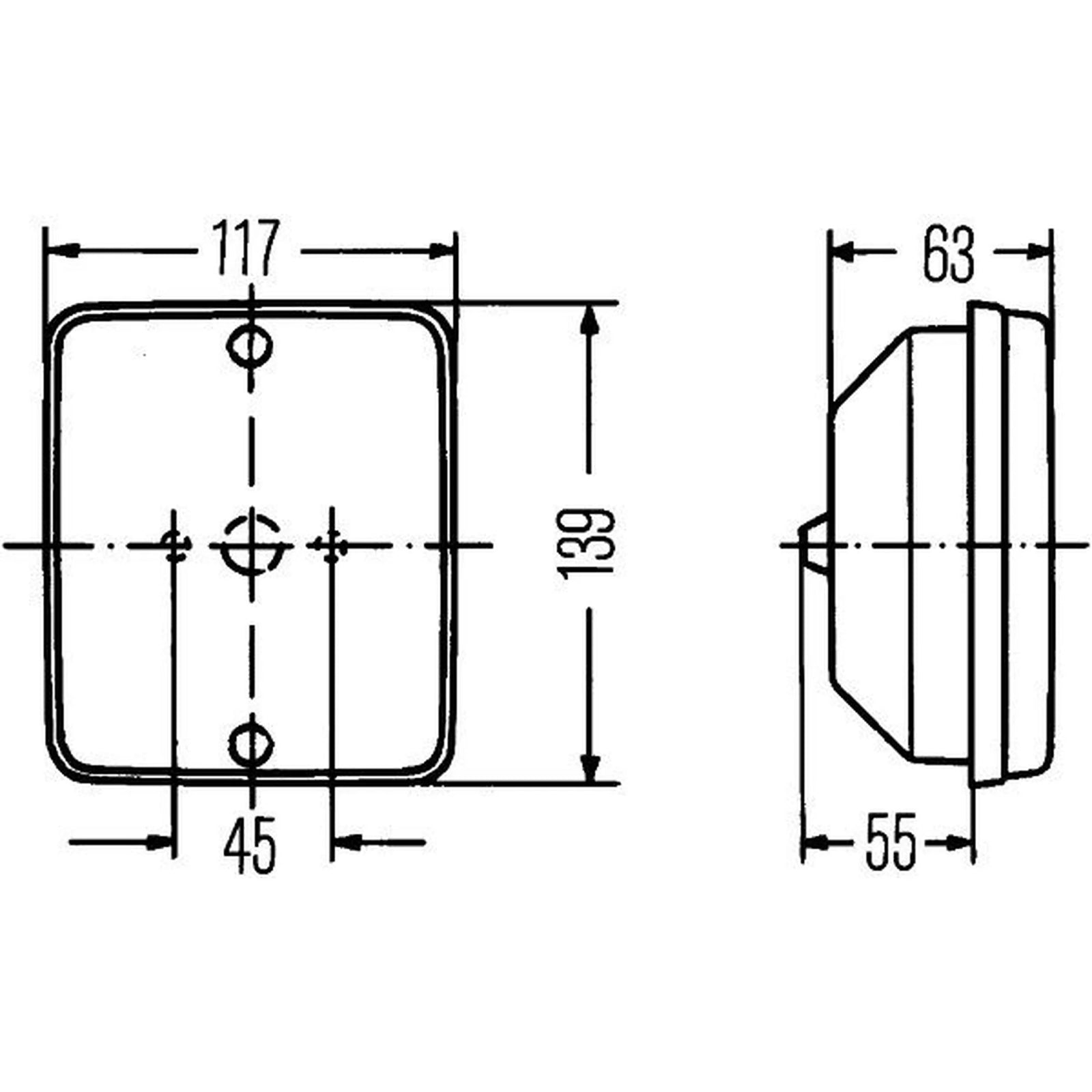 Hella Lamp S Black 2SA Right 2SA 003 236-041