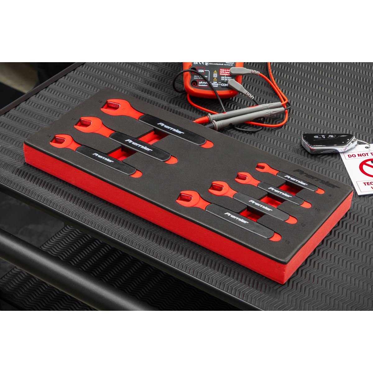 Premier Insulated Open-End Spanner Set with Tool Tray 7pc - VDE Approved