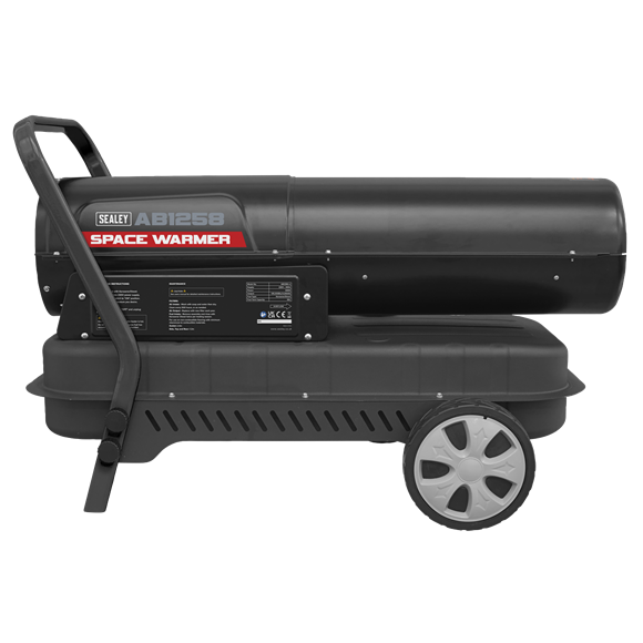 Sealey Space Warmerï Paraffin/Kerosene/Diesel Heater 125000Btu/hr with Wheels