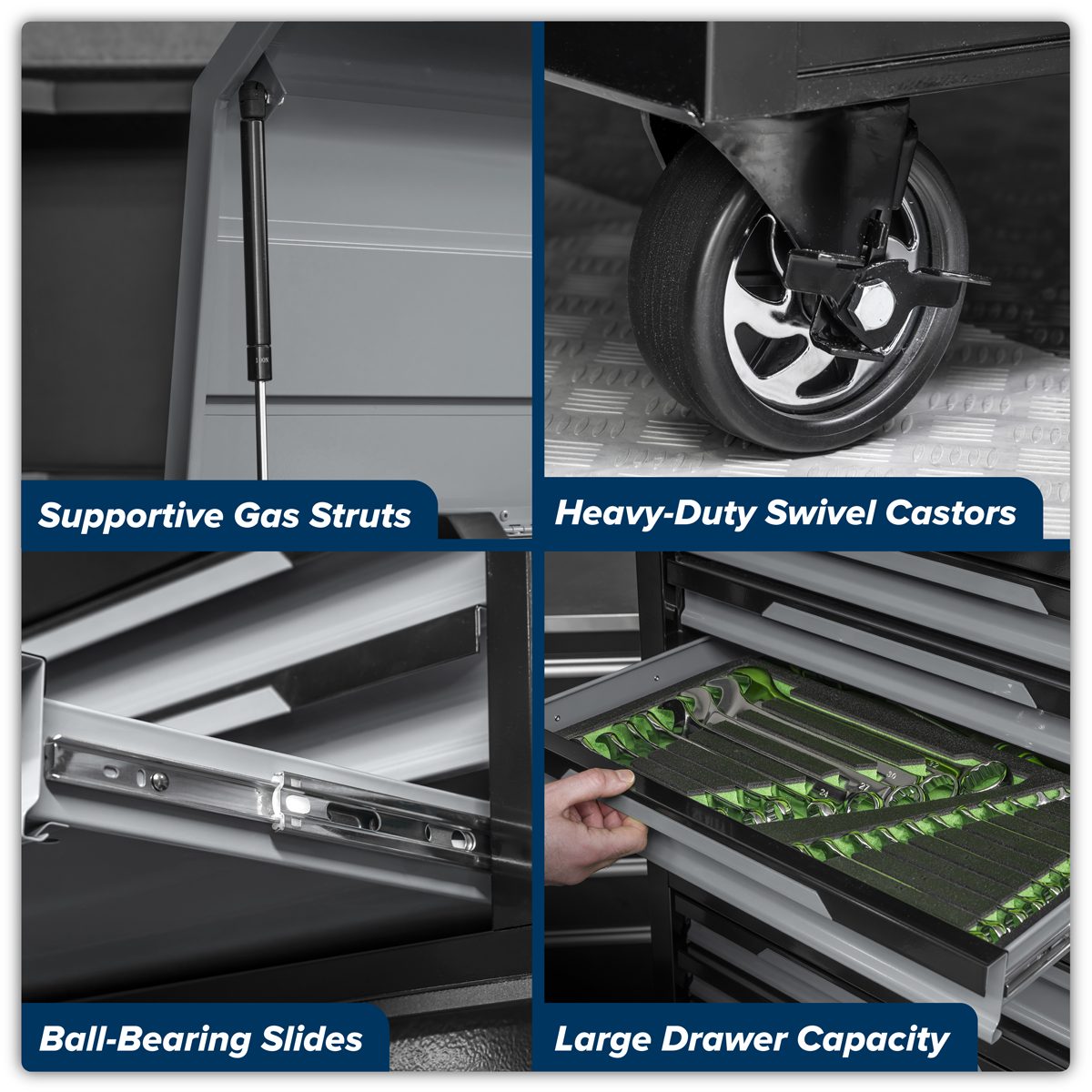 Sealey Tool Chest & Rollcab AP1080GR 12 Drawer Grey