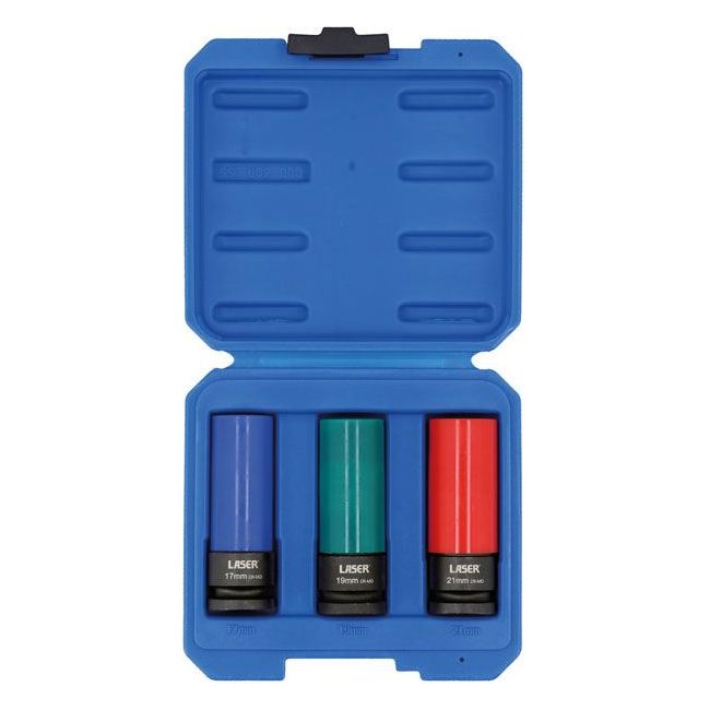 Laser Wheel Nut Set 1/2"D 3pc 3039