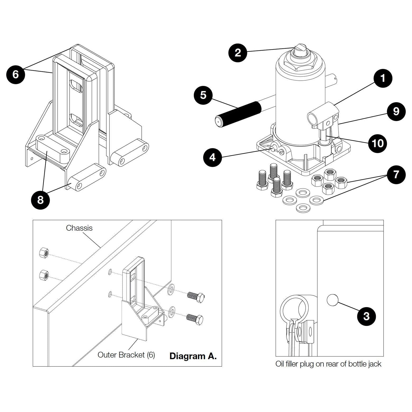 Purpleline Kojack Single Axle Jack Levelling System For Caravan KJ4000S