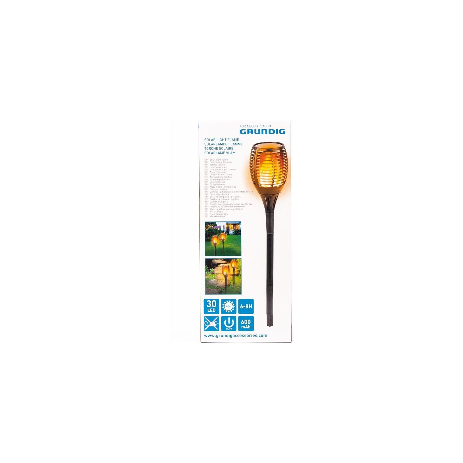 30 LED Flame Solar Torch Light Waterproof Flickering Dancing Path Garden Lamp