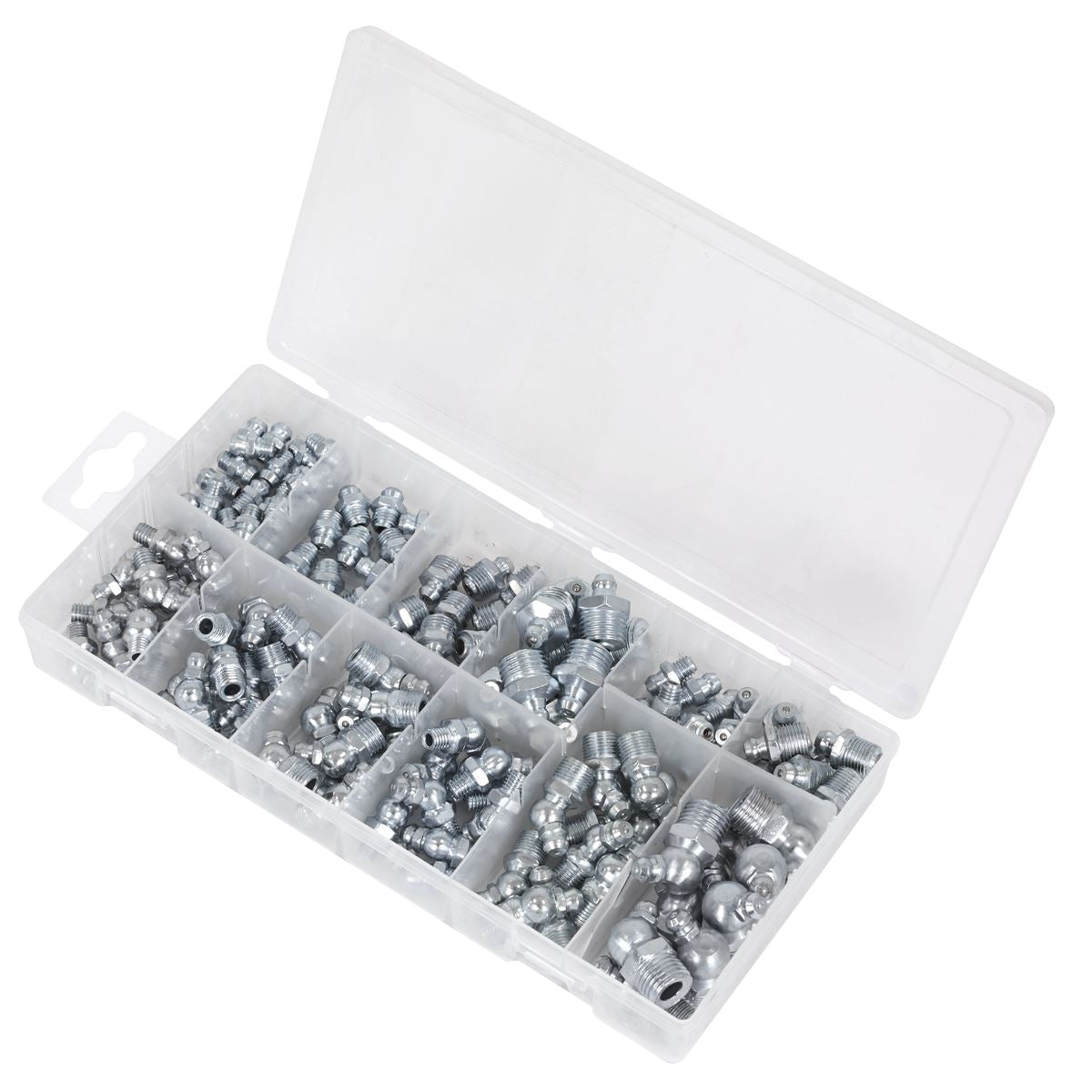 Sealey Metric/BSP/UNF Grease Nipple Assortment 130pc AB009GN