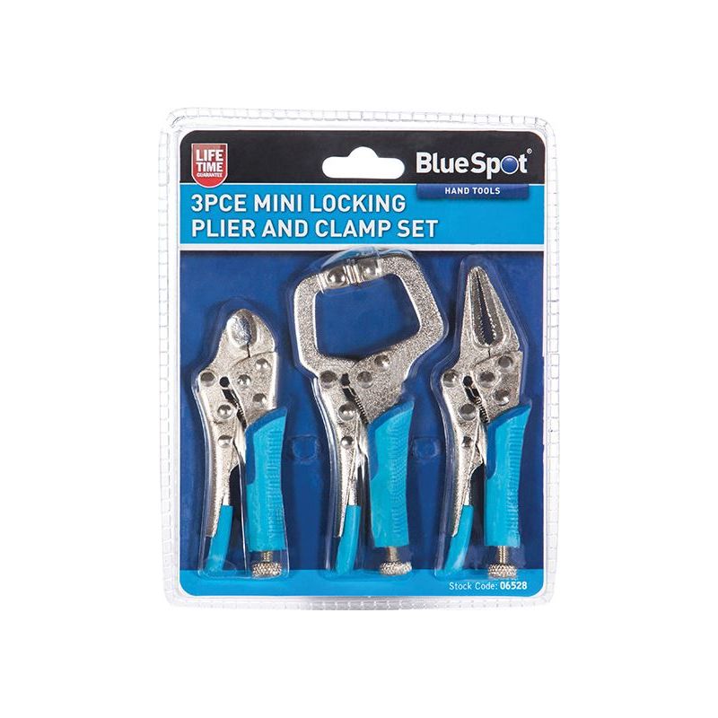 Bluespot Tools Mini Locking Pliers Set, 3 Piece