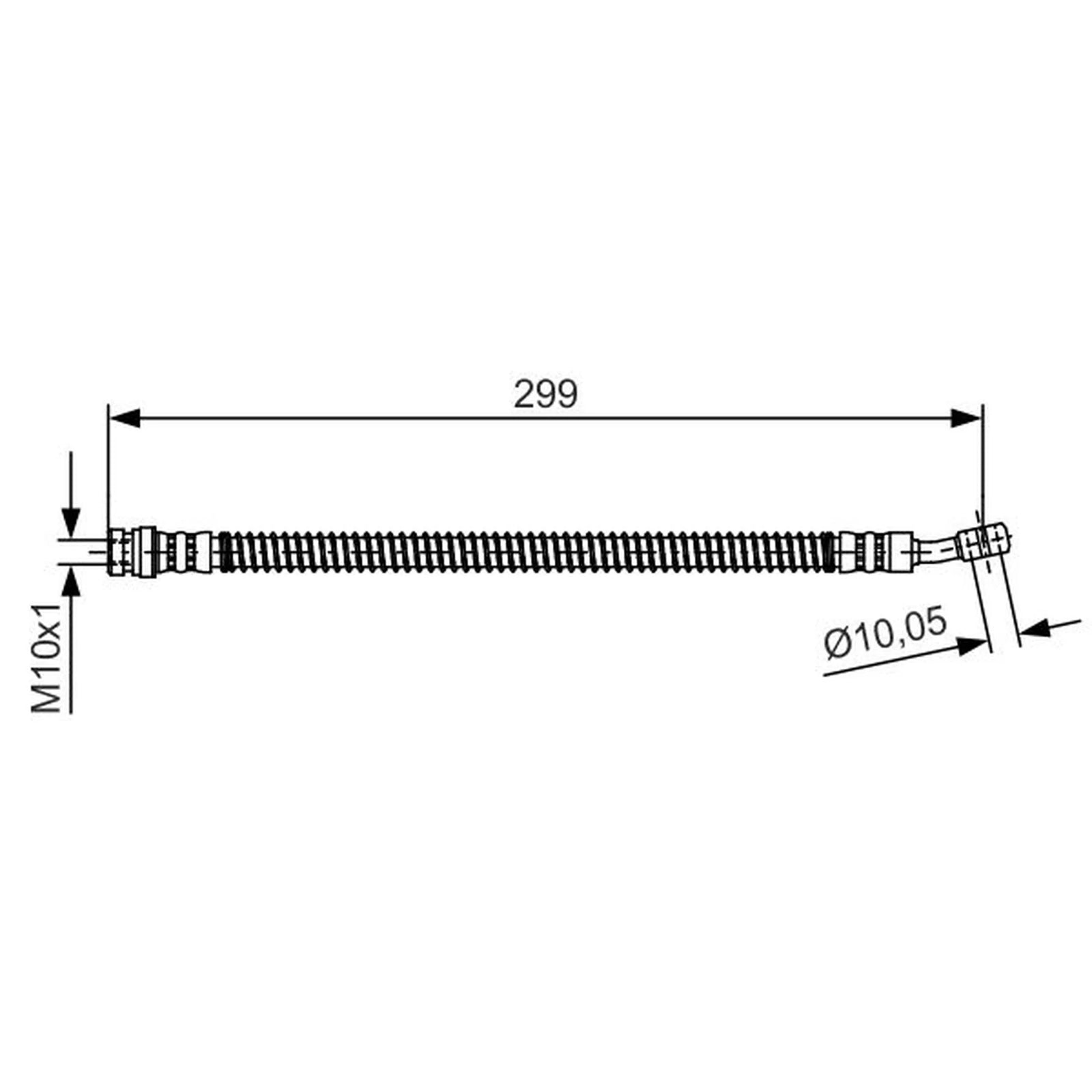 Bosch Brake Hydraulic Hose Line Front 1 987 481 391