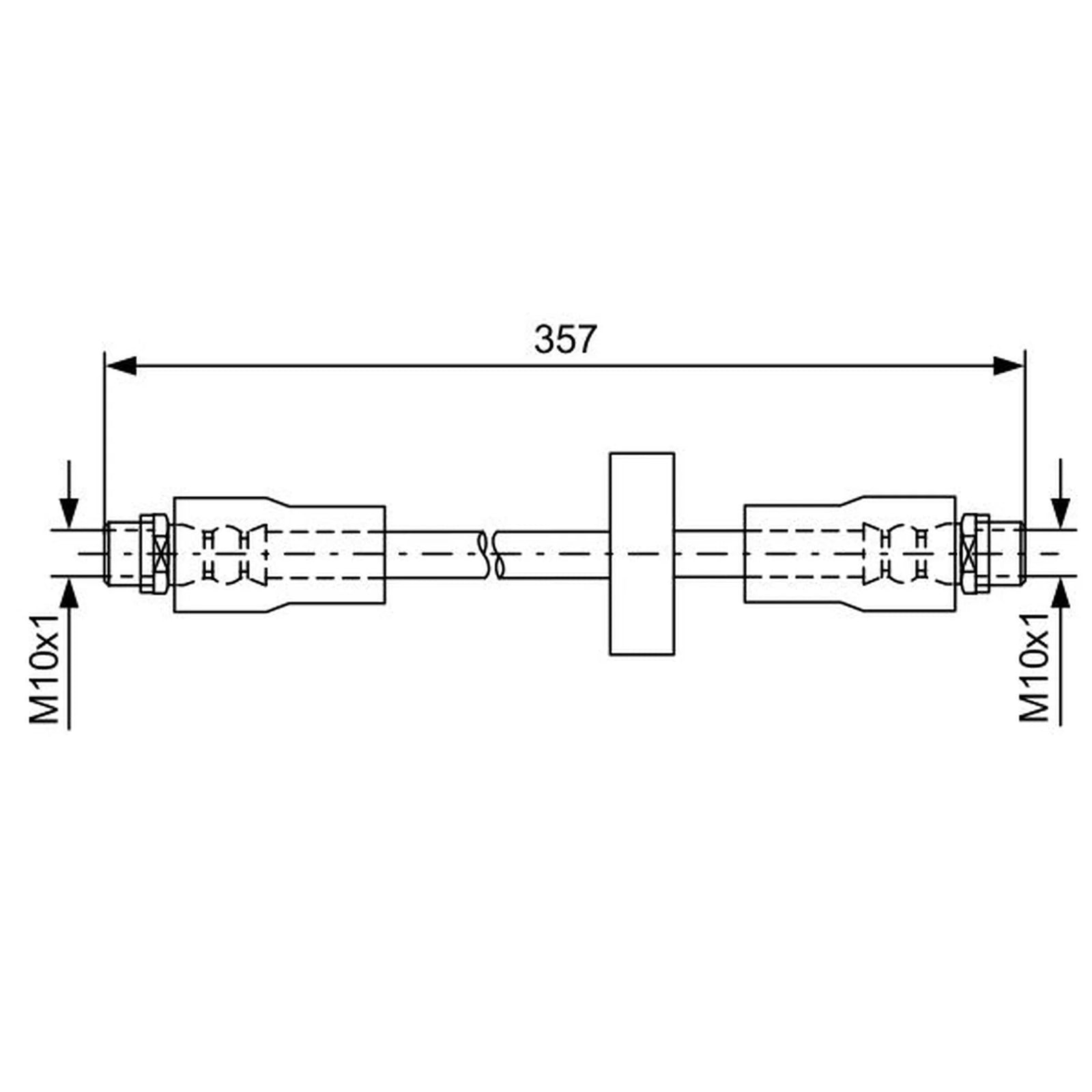 Bosch Brake Hydraulic Hose Line Front 1 987 481 591