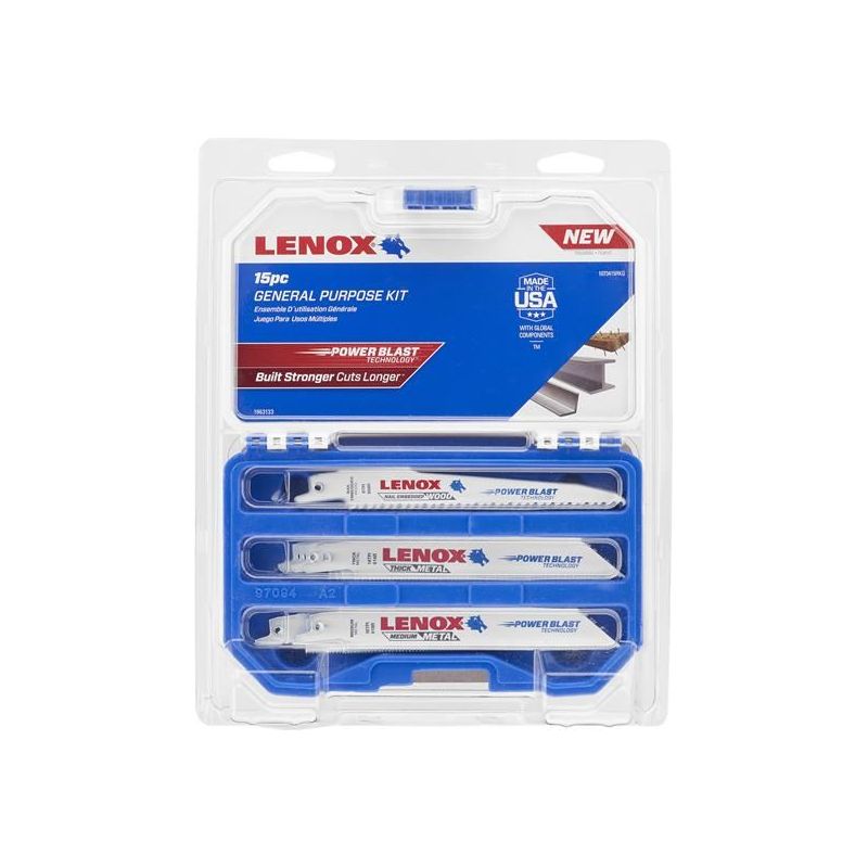 Lenox General Purpose Reciprocating Saw Blade Set, 15 Piece