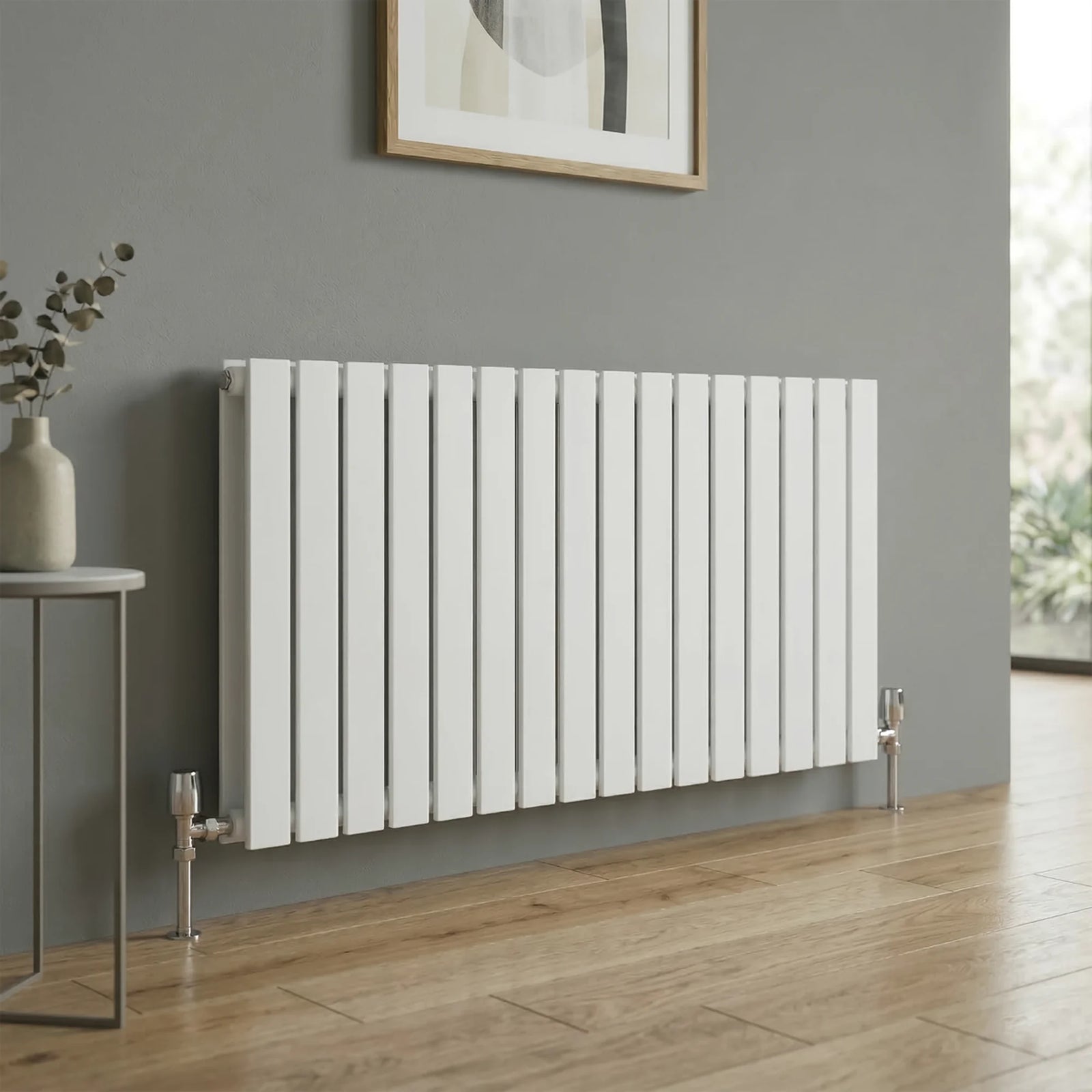 Baridi Horizontal Radiator 600x1190mm Double Flat Panel 1685W
