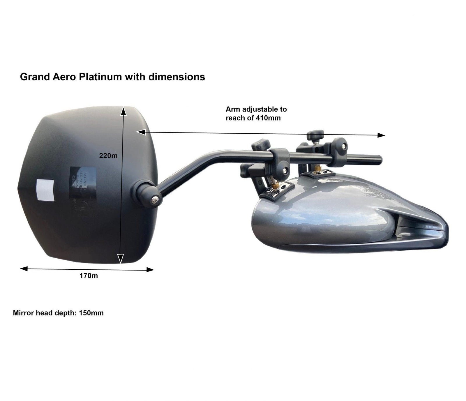 Grand Aero Platinum Mirrors Twin Pack