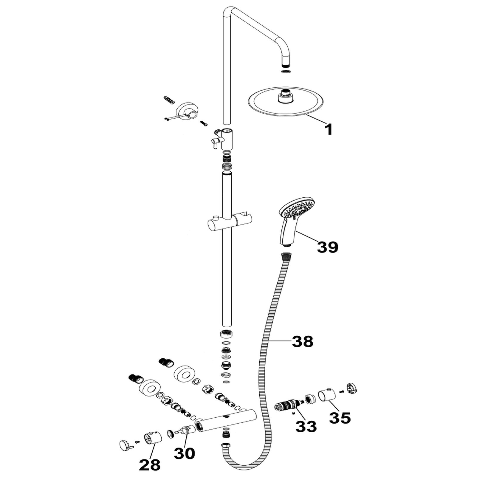 Sealey Shower Head (Fixed) DH10959