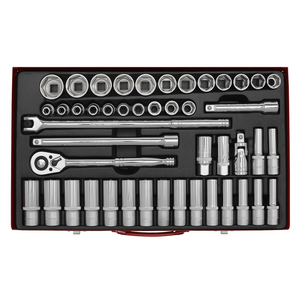 Socket Set 46Pc 1/2Inchsq Drive 6Pt Walldrive - Metr