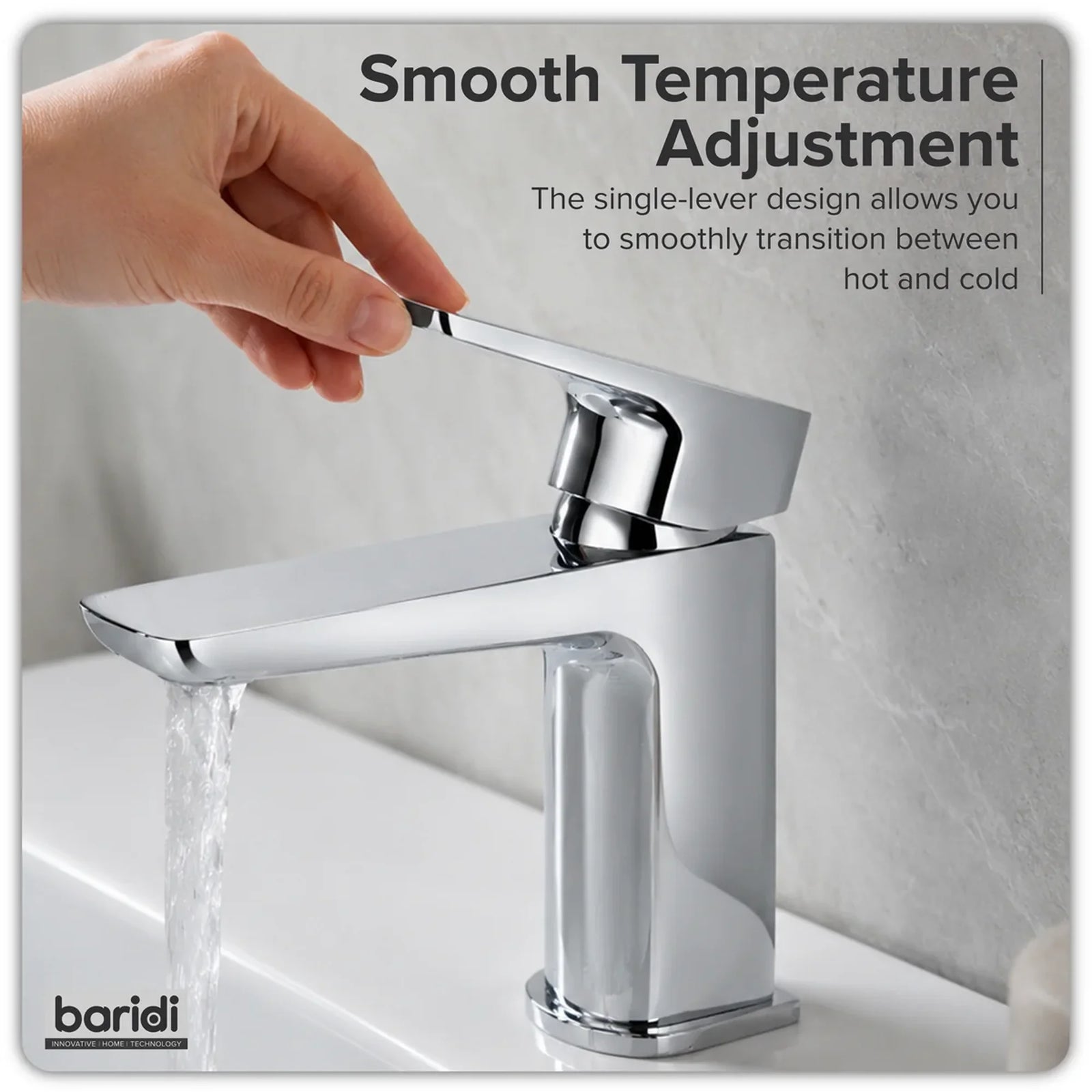 Baridi Basin Mixer Tap DH392 Chrome Finish