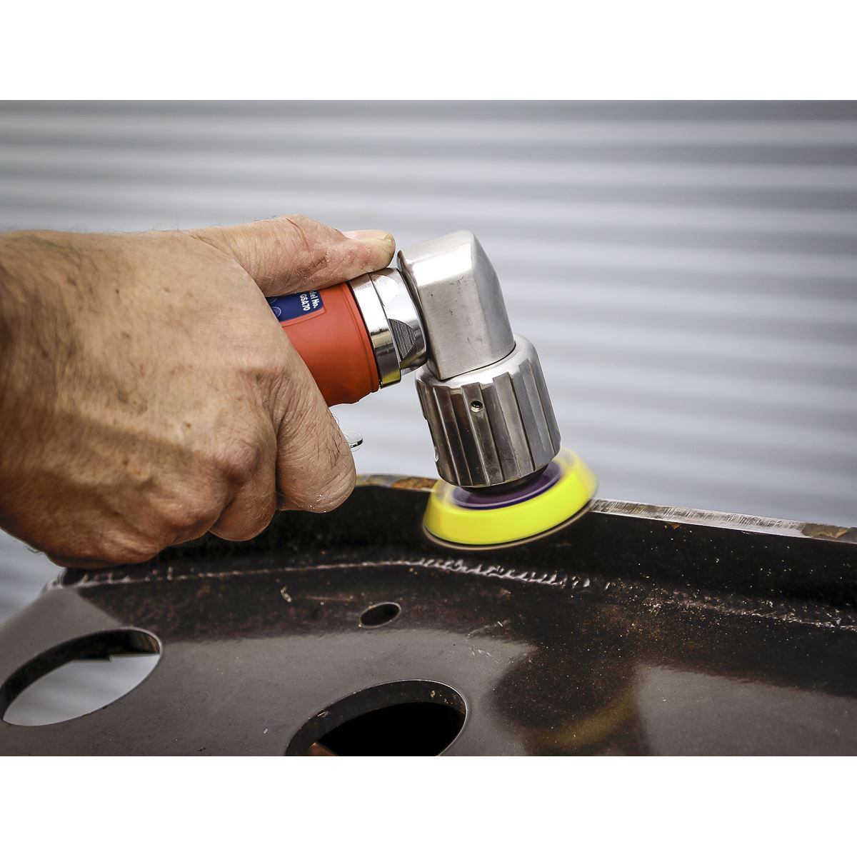 Sealey Air Orbital Sander 50mm Mini Disc Compressor Sanding Tool 1/4" BSP
