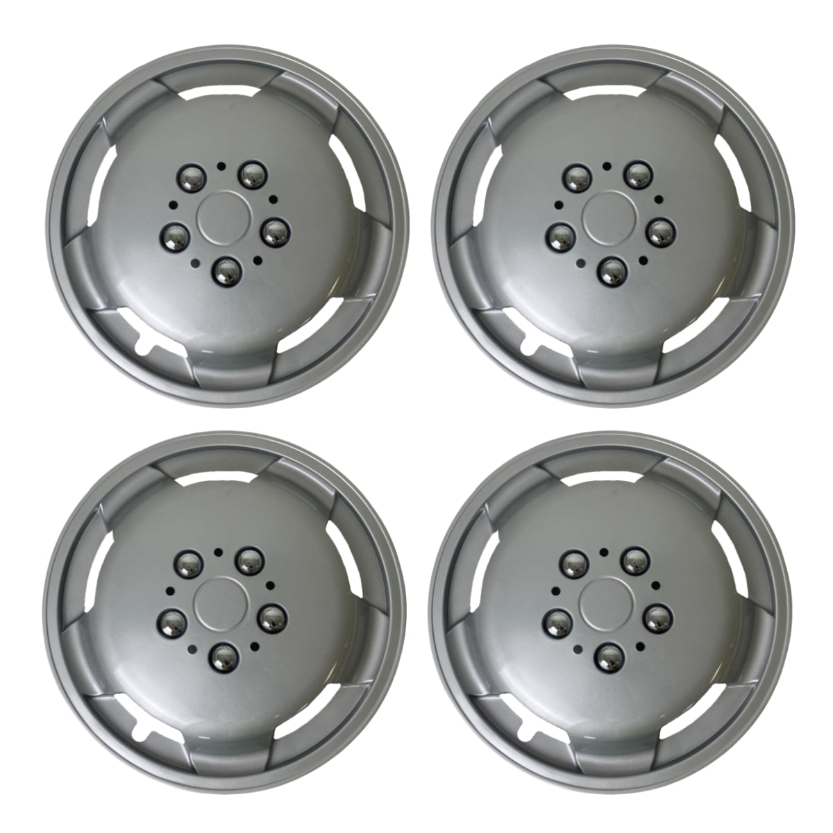 Milenco Silver Wheel Trims – 15" – Motorhome Steel Wheels – Set of 4