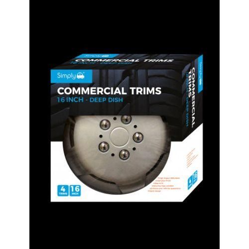 Set of 16 Inch Extra Deep Dish Van Wheel Trims Hub Caps