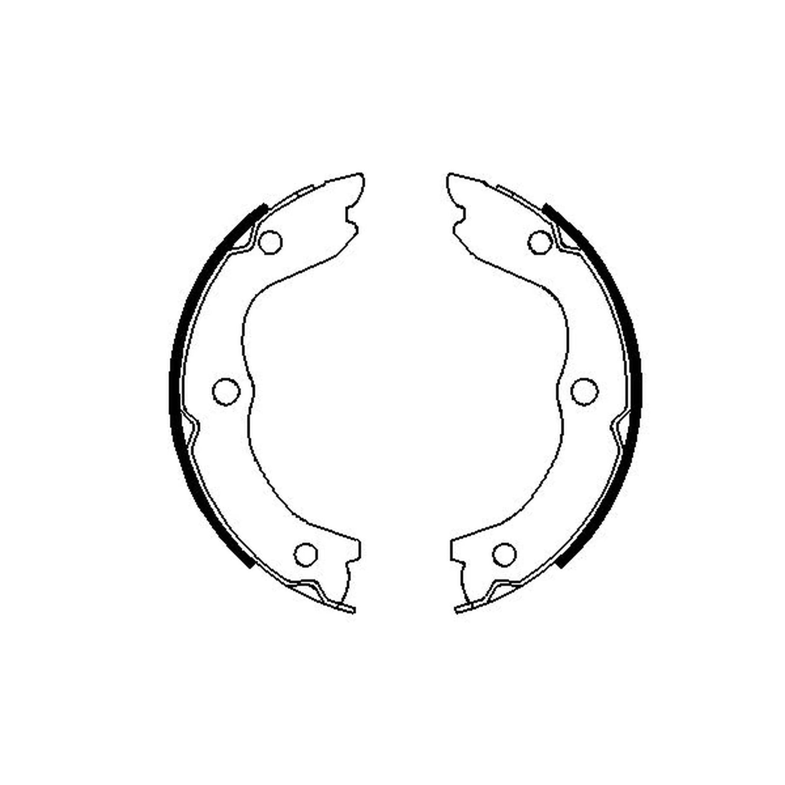 Bosch Parking Brake Shoe Set 0 986 487 698