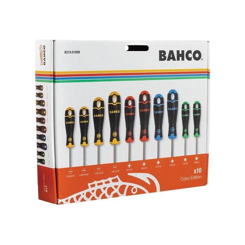 Bahco BAHCOFIT Coloured Handle Screwdriver Set, 10 Piece
