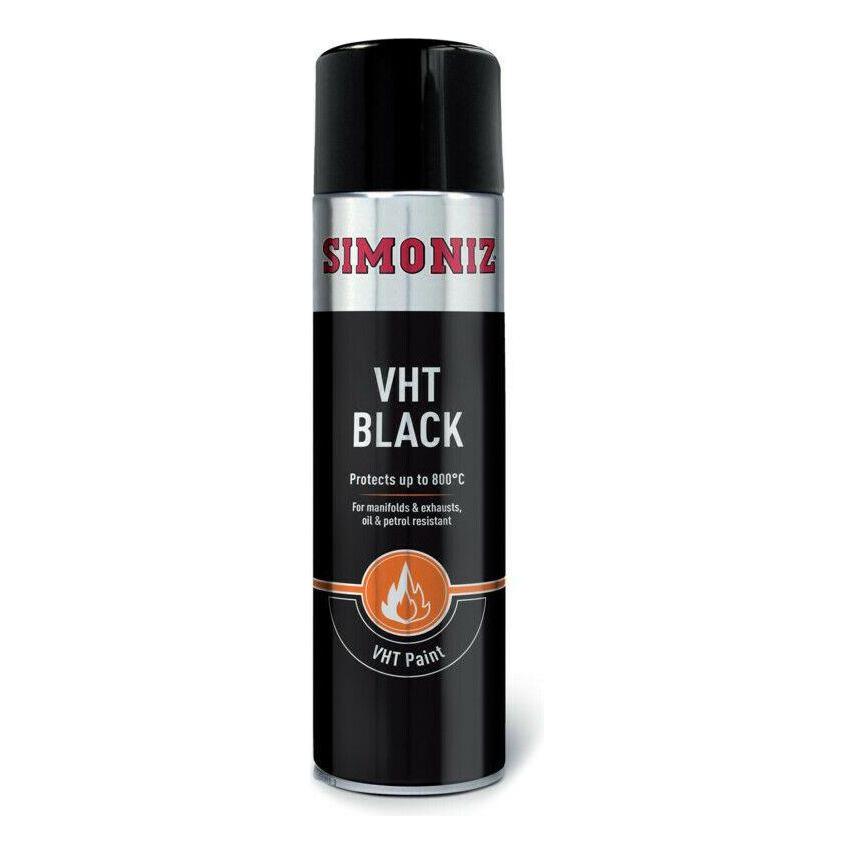 Very High Temperature VHT Black Simoniz Aerosol Auto Car Spray Paint 500ml