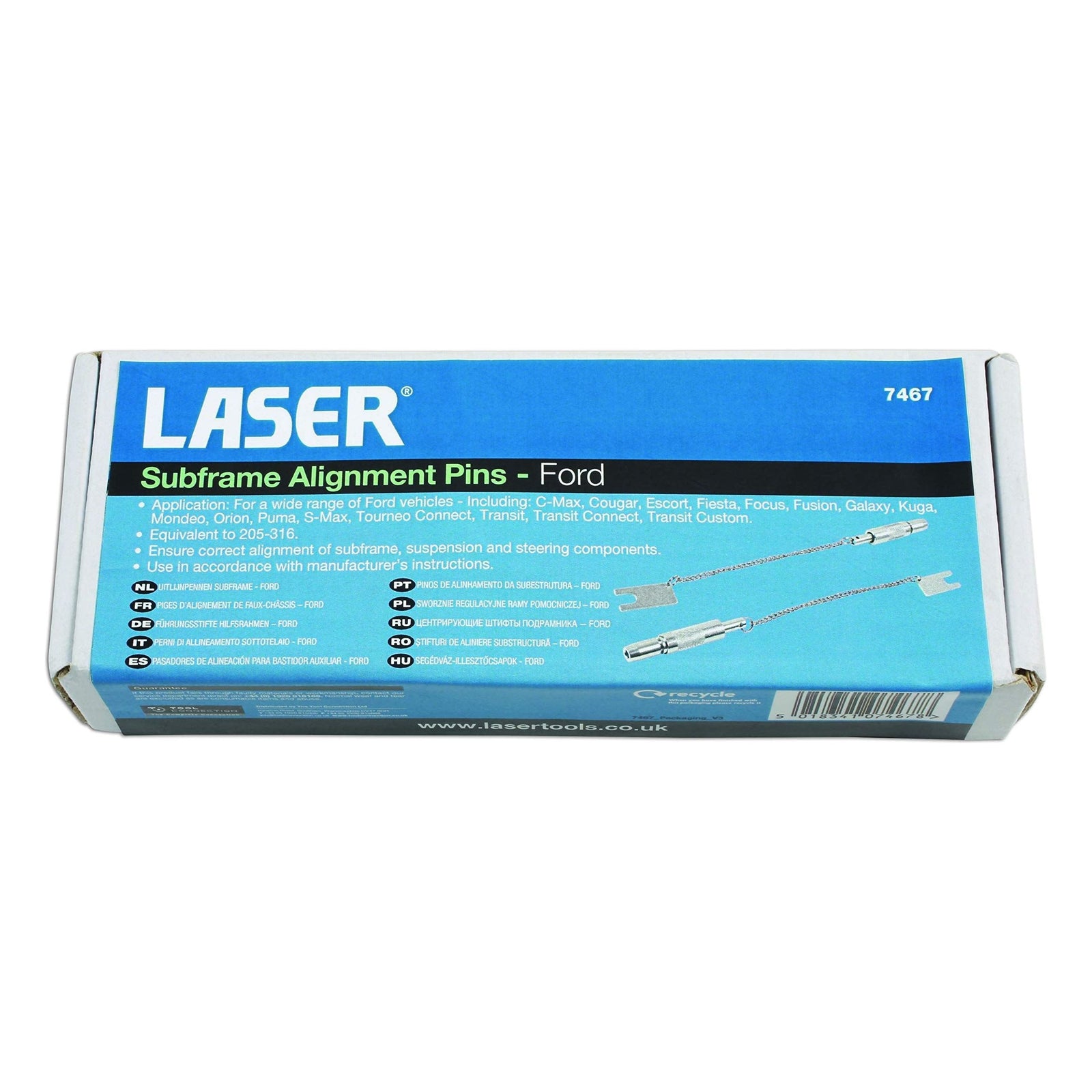 Laser Subframe Alignment Pins - for Ford 7467