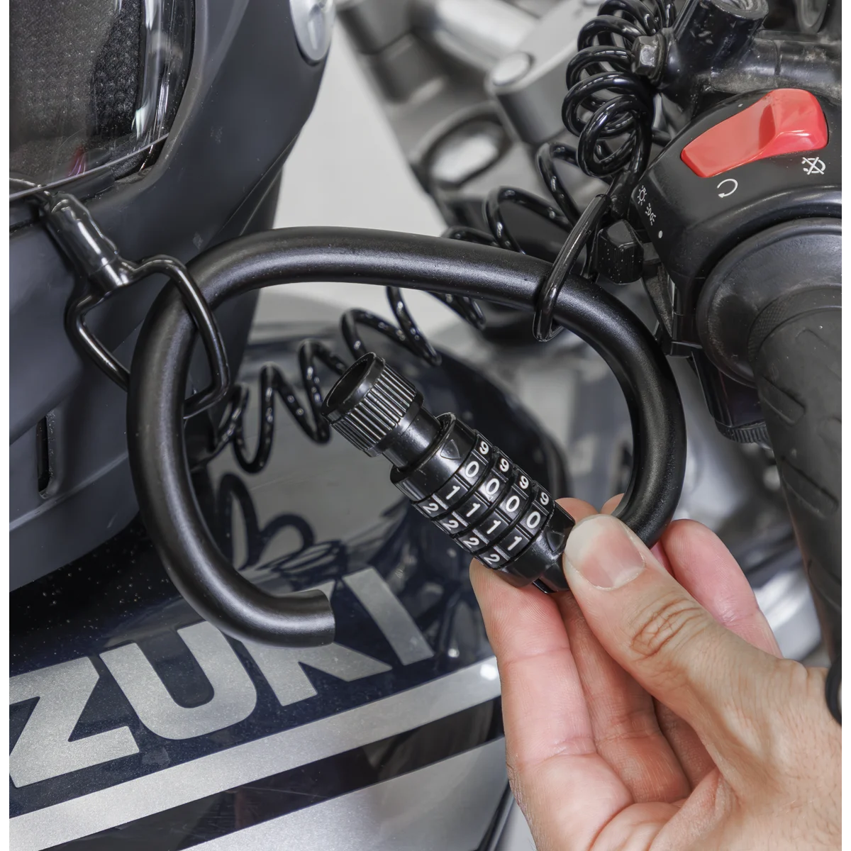 Sealey Helmet/Gear Lock with Cable HGL02 - 4-Digit Combination