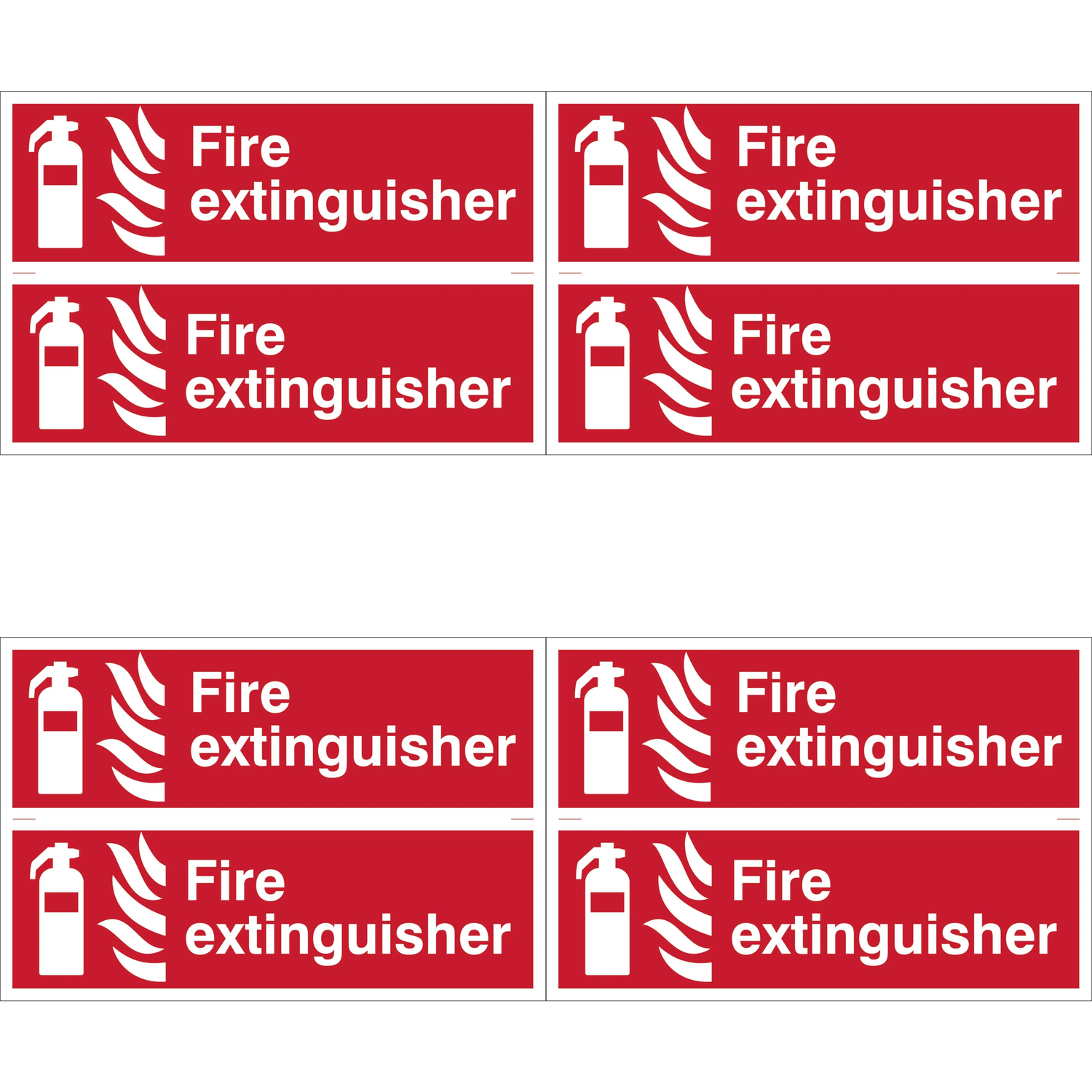 Draper Fire Extinguisher' Fire Equipment Sign (Pack of 2) - SS30
