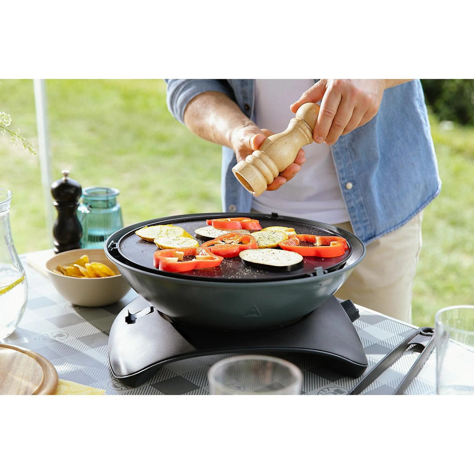 Campingaz 360 Grill CV Portable Gas BBQ 2400W Iron Grey