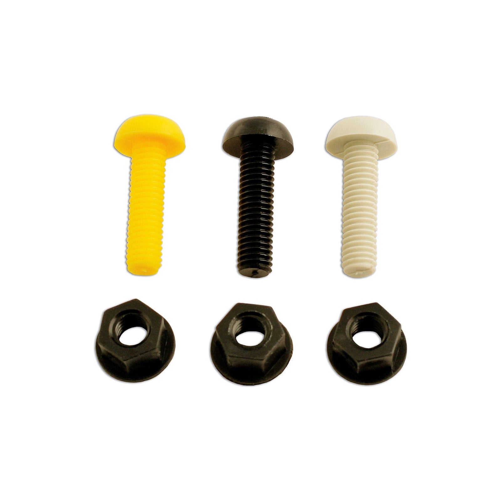 Connect 31530 Number Plate Fixing 1" White Screws/Nuts 100pc