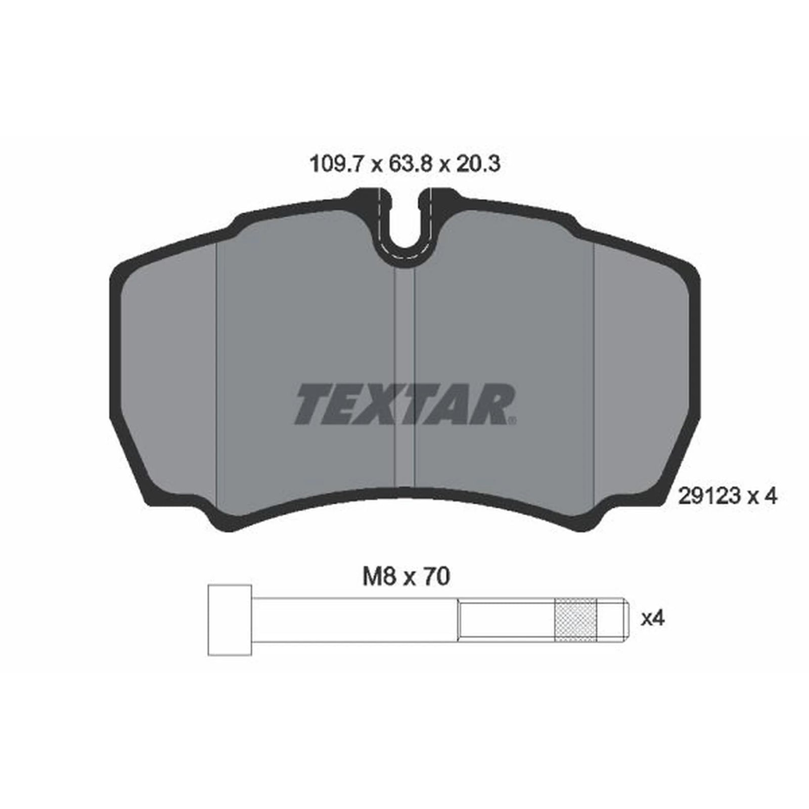 Textar Rear Brake Pad Set 2912303