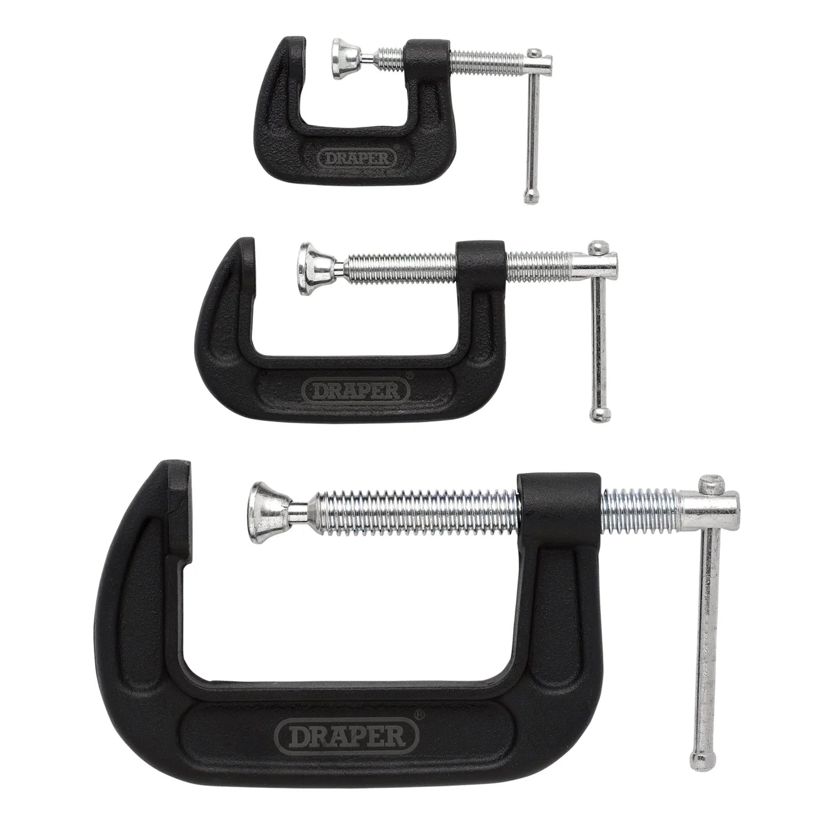 Draper Heavy Duty G-Clamp Set (3 Piece) - GCLS3
