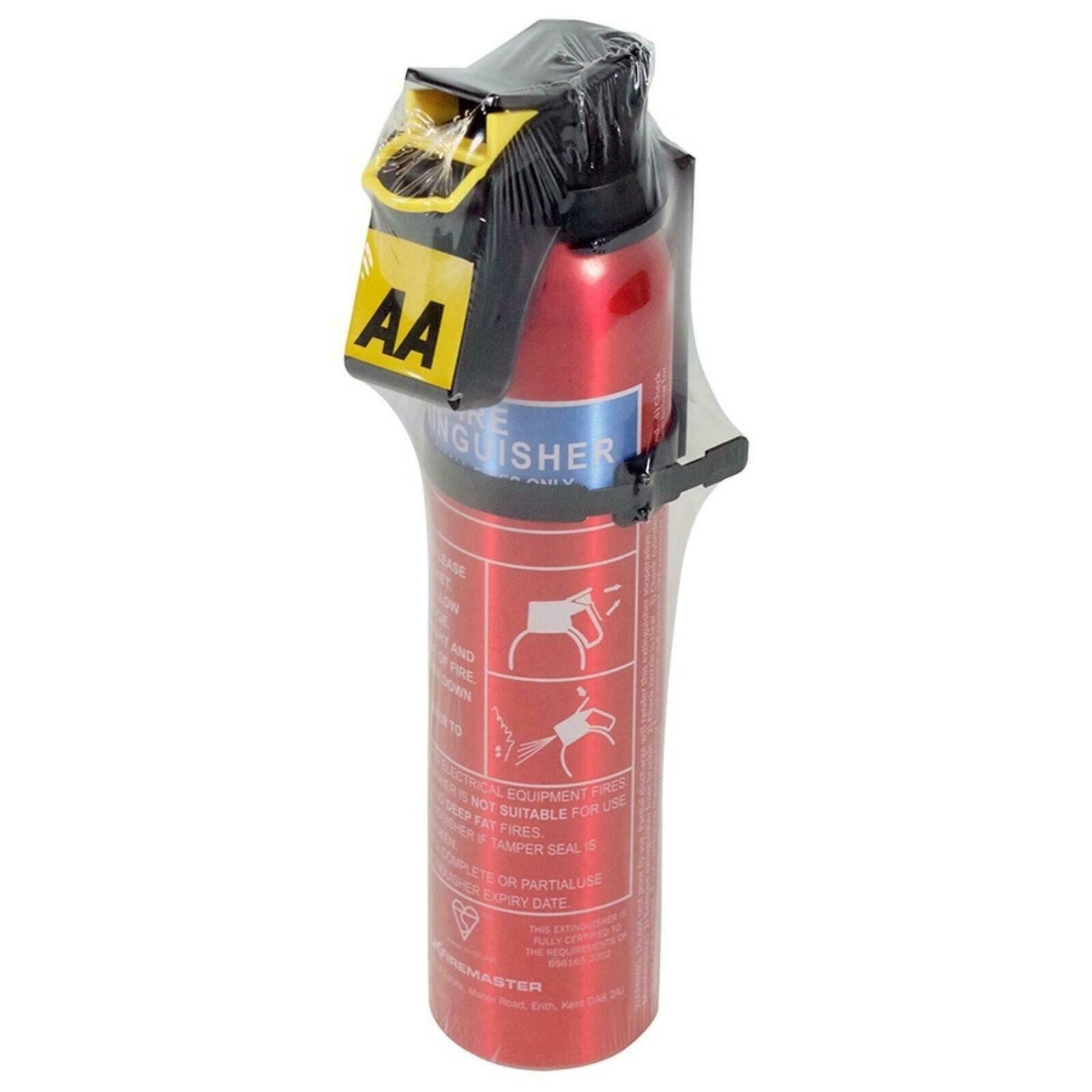 AA Fire Extinguisher BC Powder Compact Car Home Caravan Kitchen + Bracket 600g