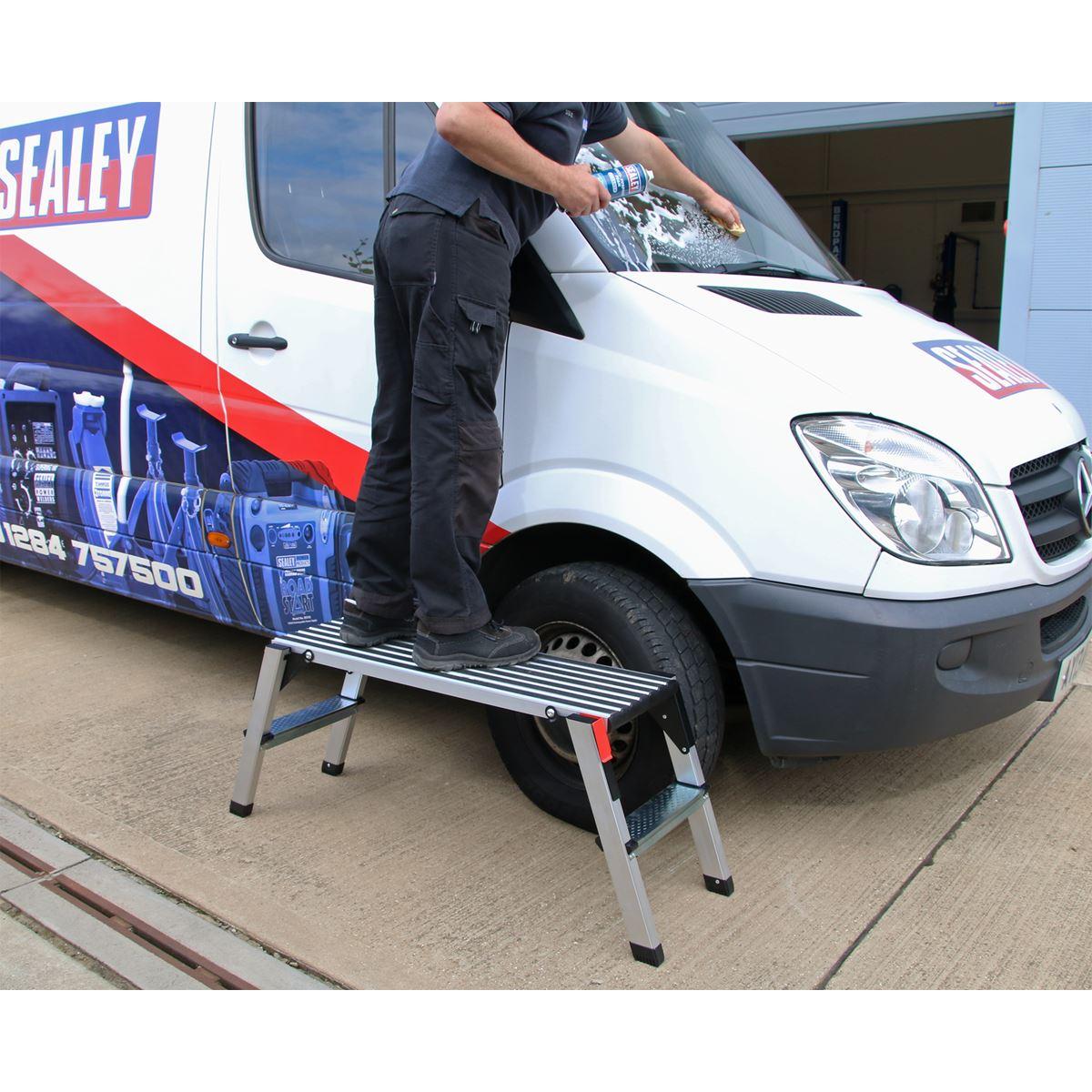 Sealey Folding Platform 2-Tread Aluminium - EN 131-4 APS2