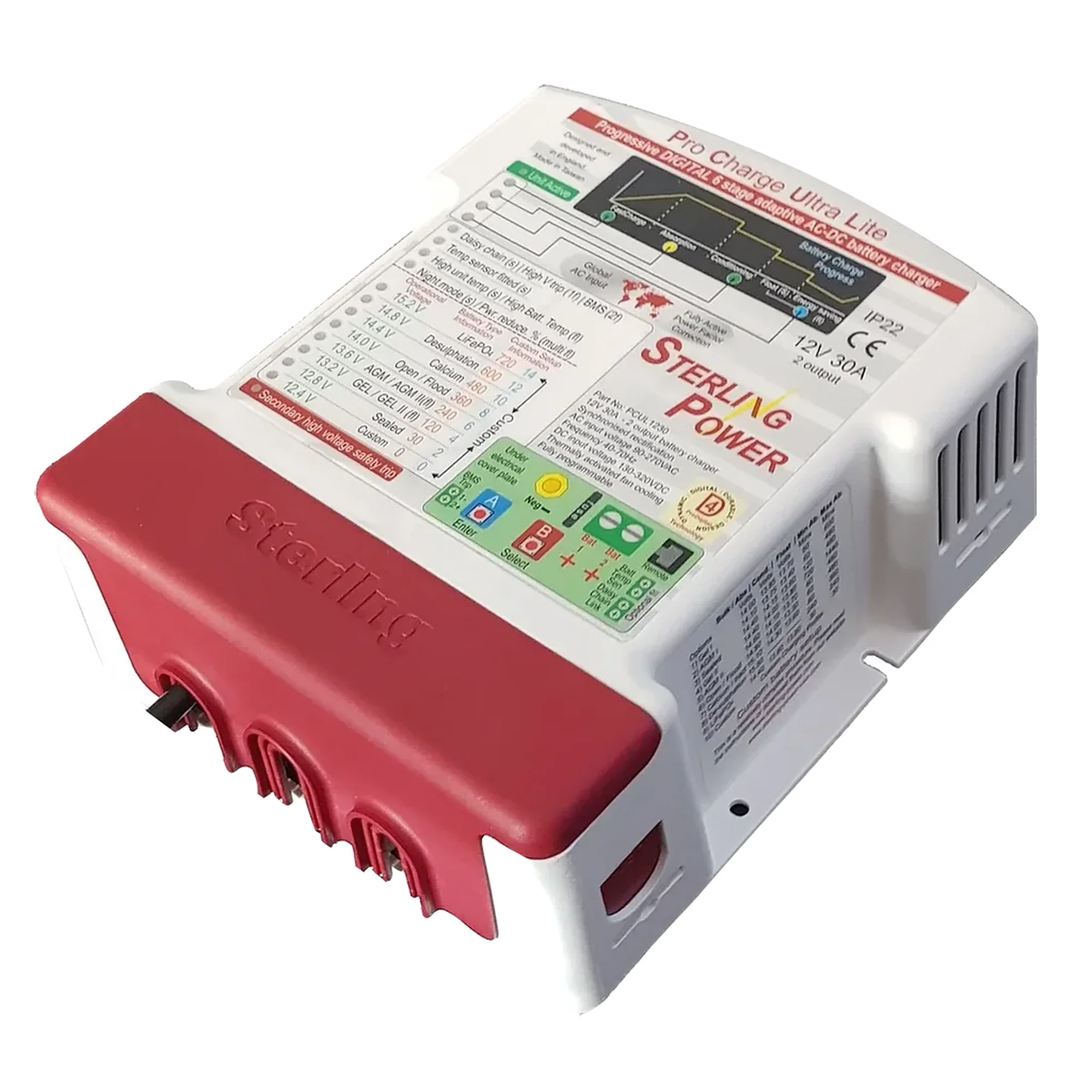 Sterling 350W Solar Charge Controller & 12V 30A Battery Charger