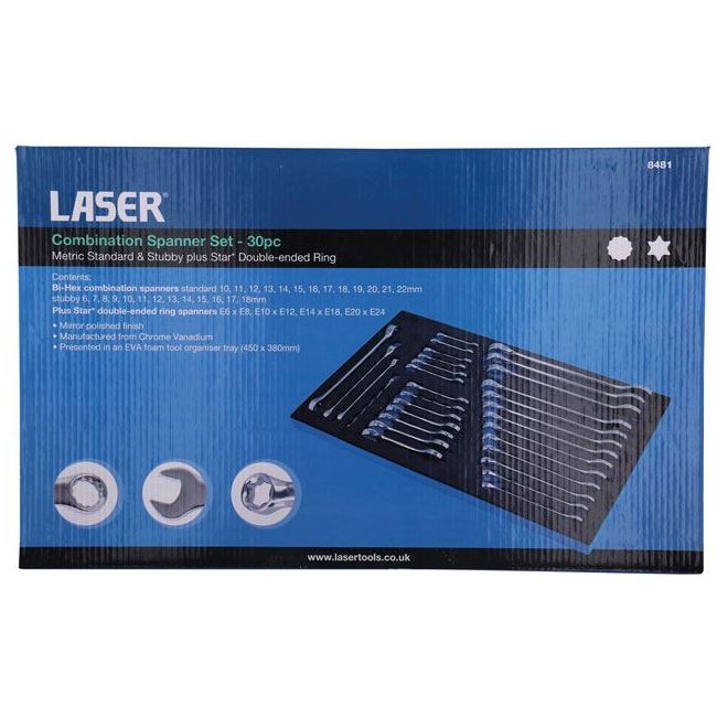Laser Metric/Stubby/Star Spanner Set 30pc 8481