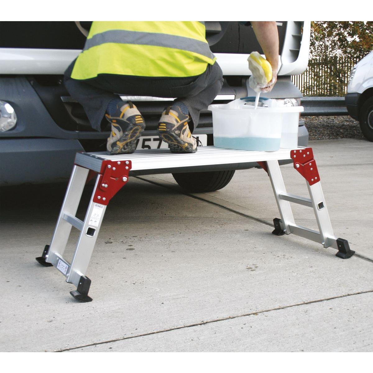 Sealey Folding Platform 2-Tread Aluminium - EN 131-4 APS2