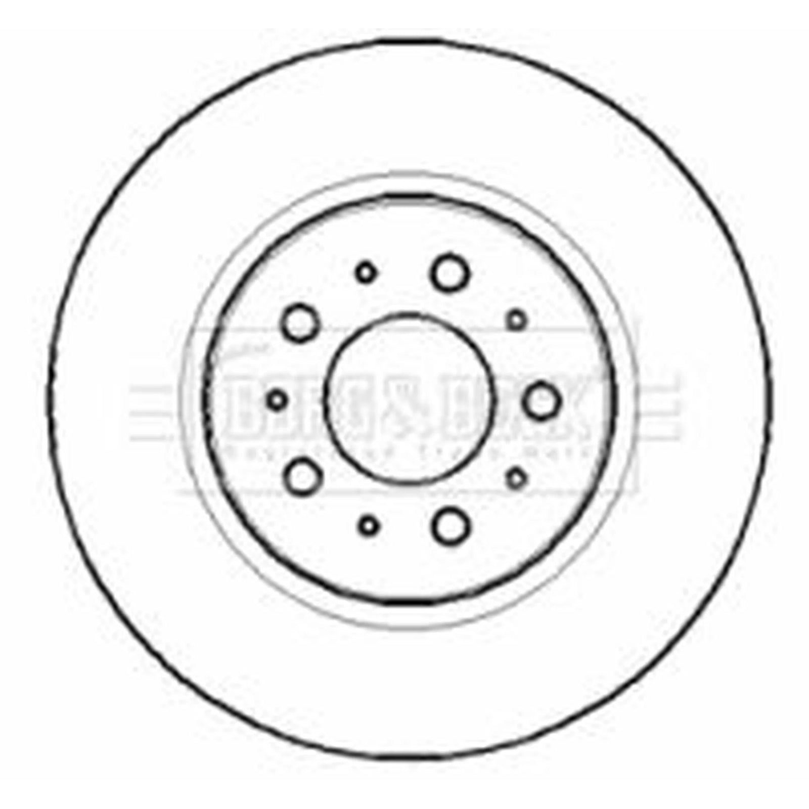 Borg & Beck 2 x Vented Rear Brake Discs BBD4390