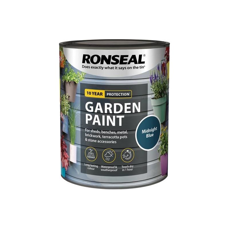 Ronseal Garden Paint Midnight Blue 750ml