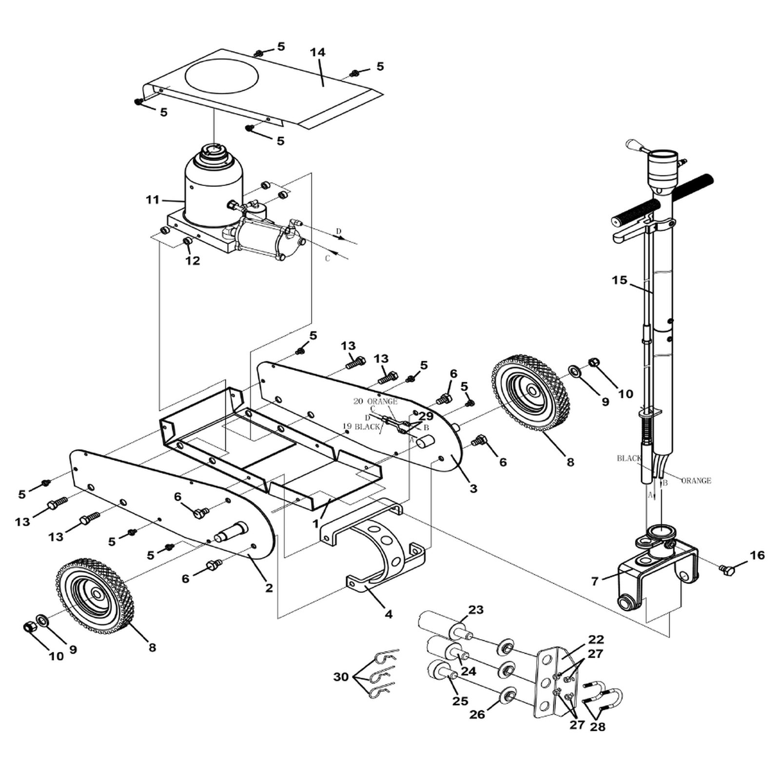 Sealey Handle Position Bracket YAJ20B.V4-07