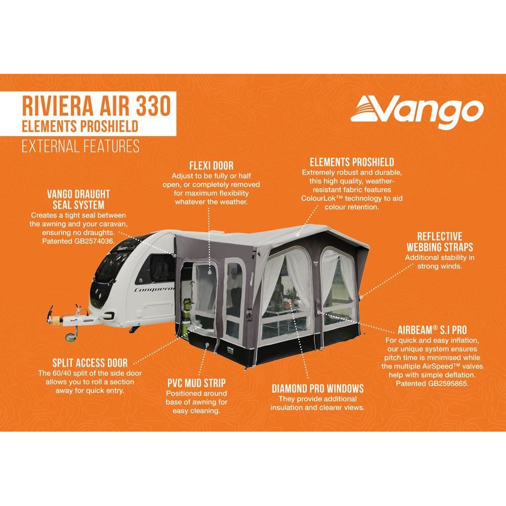 Vango Riviera Air 330 Elements ProShield Caravan Awning