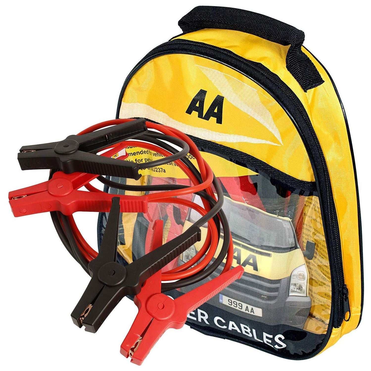 AA Car Van Jump Leads Start Up Booster Power Cables 3 Metres Long Up to 3000cc