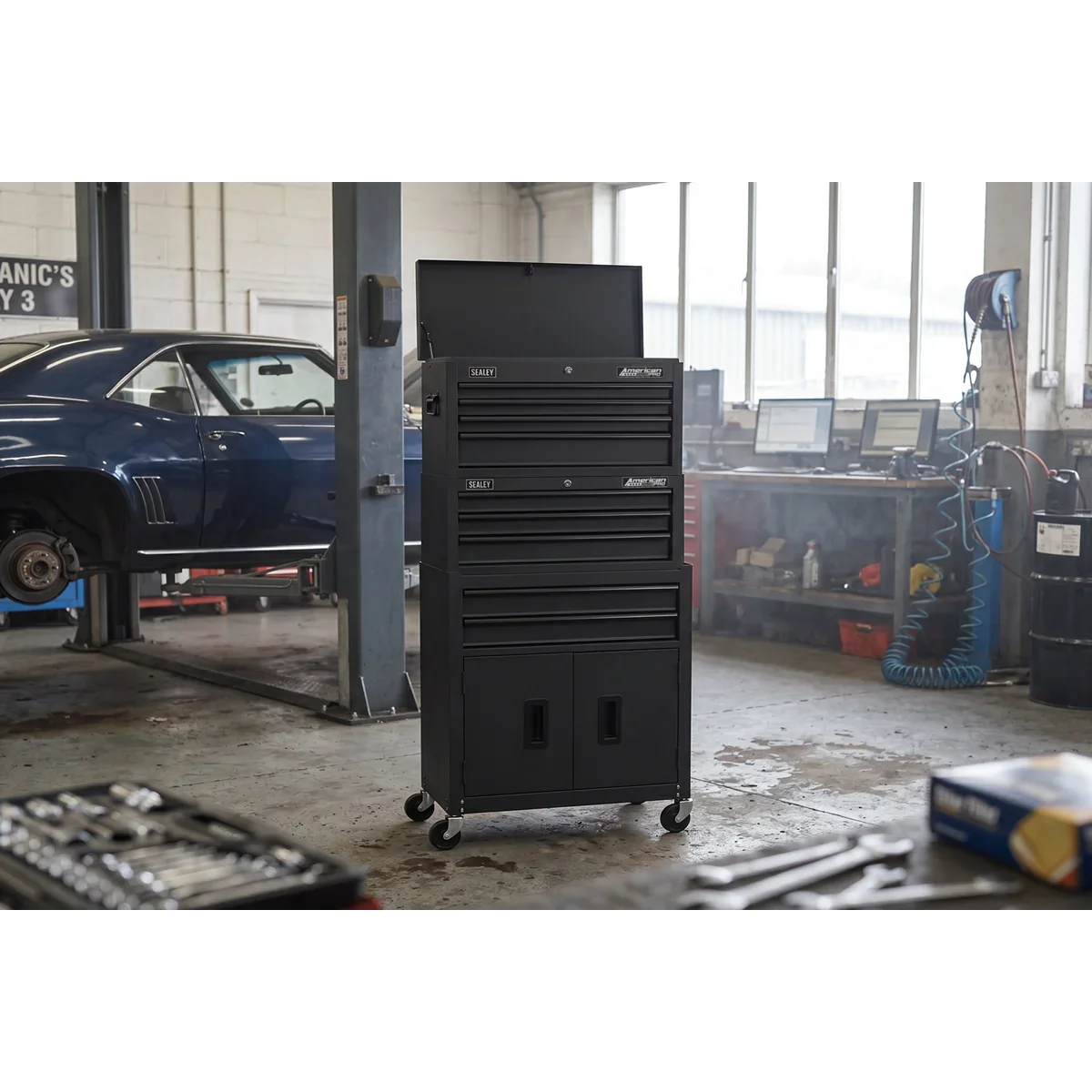 Sealey Tool Chest Stack 9 Drawer Black AP2200BKSTACK