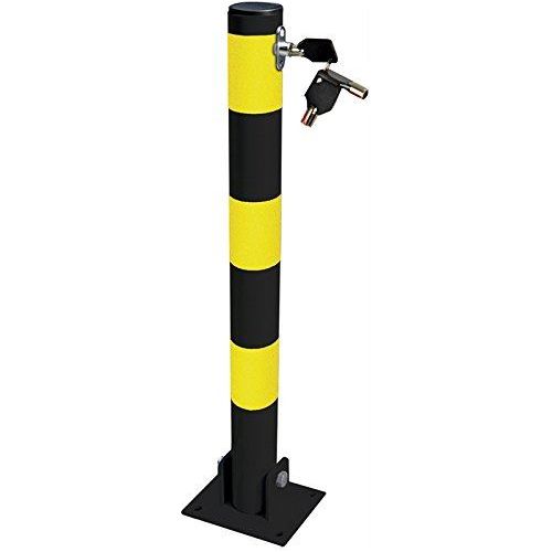 Round Heavy Duty Folding Bolt Down Security Parking Post Bollard Driveway