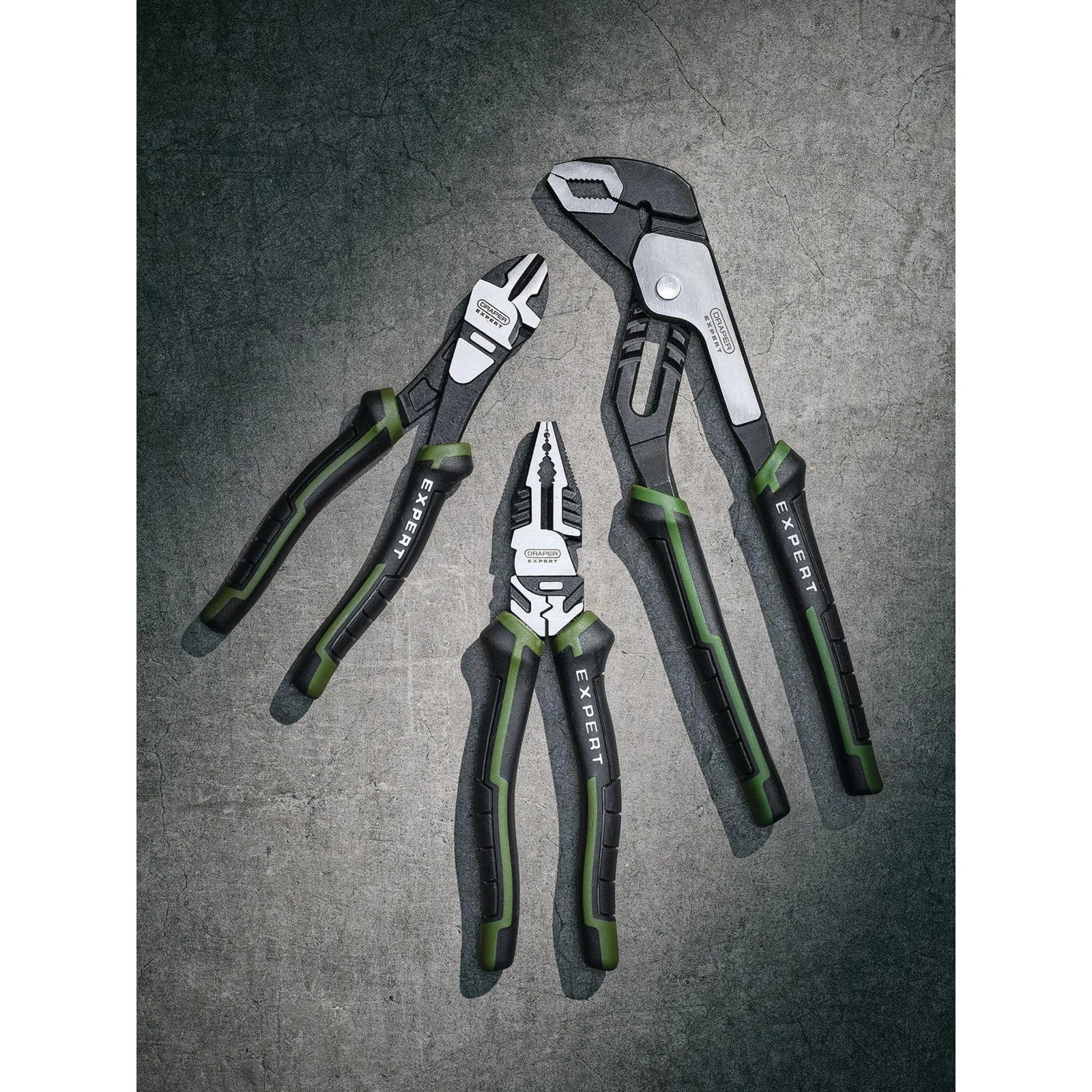 Draper Expert High Leverage Pliers Set with Water Pump Pliers (3 Piece)
